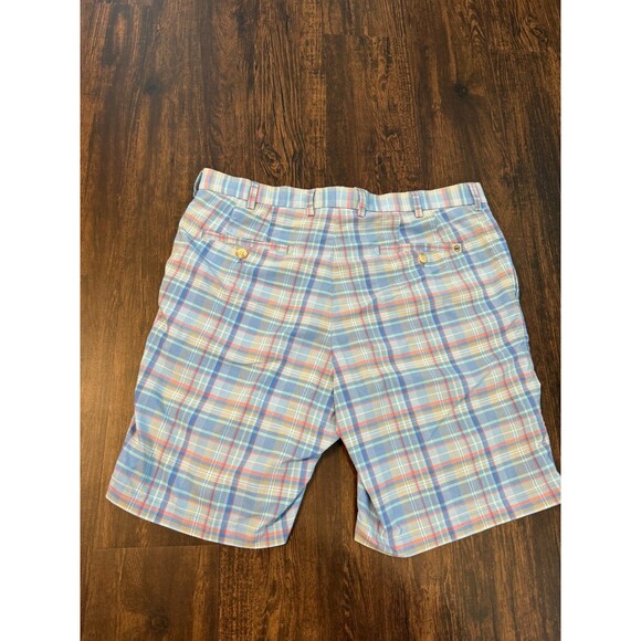 Peter Millar Crown Crafted Shorts Plaid Seersucker 9" Inseam Matlock Galaxy W34" - Picture 7 of 8